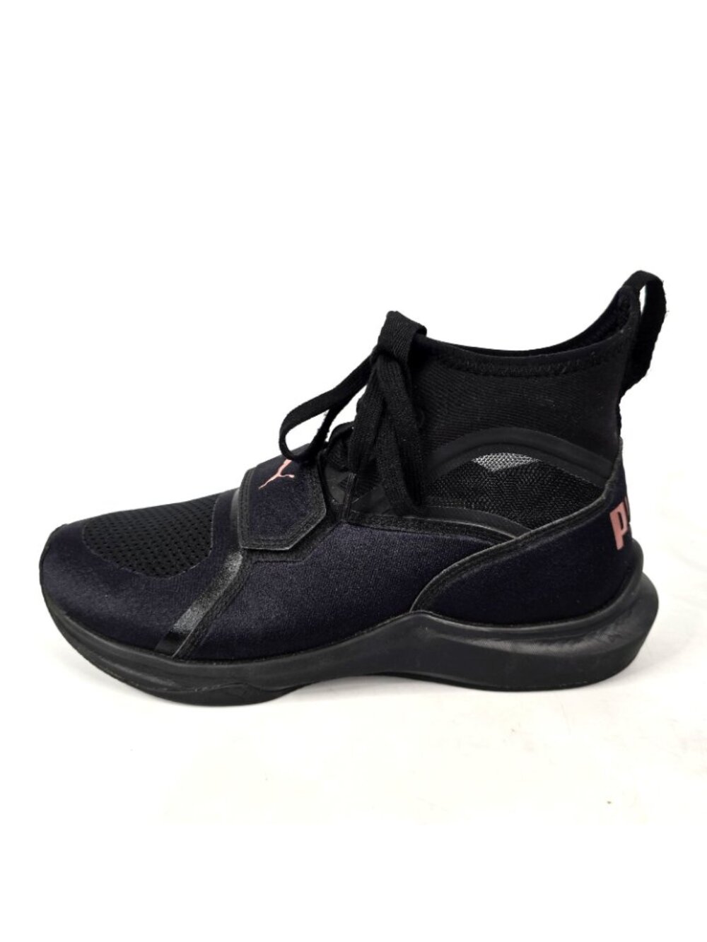 Puma Phenom Black/Pink Hi-Top Athletic Shoes Women's Size 8 - Picture 6 of 9